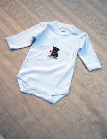 Body alb cu maneca lunga