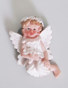 Marturie botez ingeras ceramica cu magnet