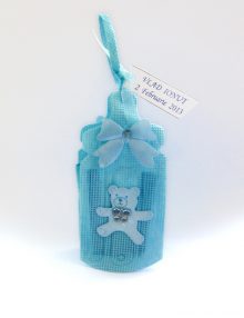 Marturie botez saculet biberon bleu