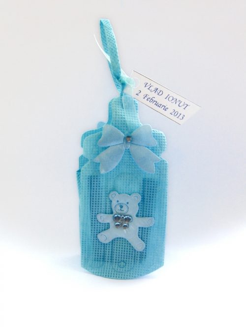 Marturie botez saculet biberon bleu