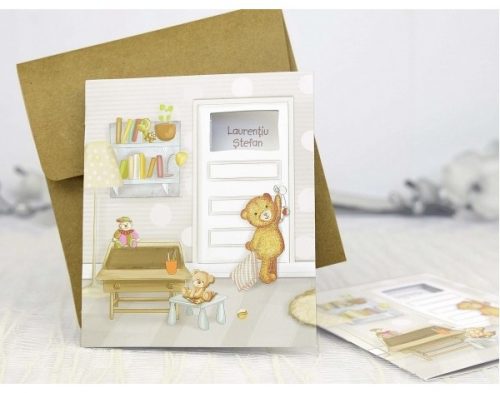 Invitatie botez Kasandra camera bebelusului 3D 1
