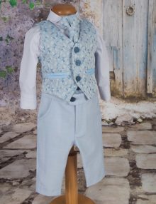 Costum botez albastru