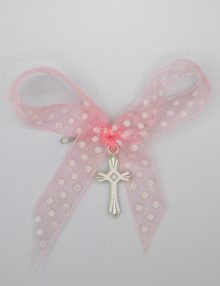Cruciulita argintie pentru botez fata Magic