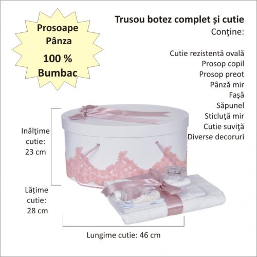cutie trusou si lumanare personalizata cu nume
